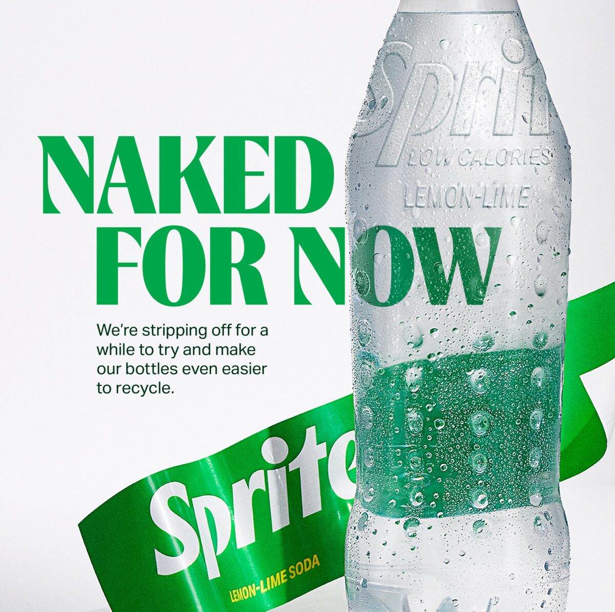 label-less Sprite packaging