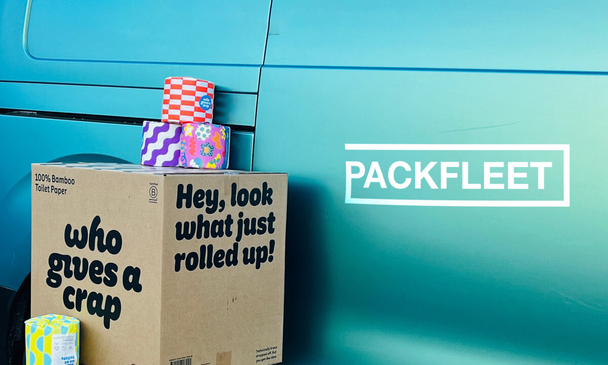 Sustainable toilet paper brand Who Gives A Crap has teamed up with electric courier Packfleet to provide carbon-neutral deliveries to London loos.