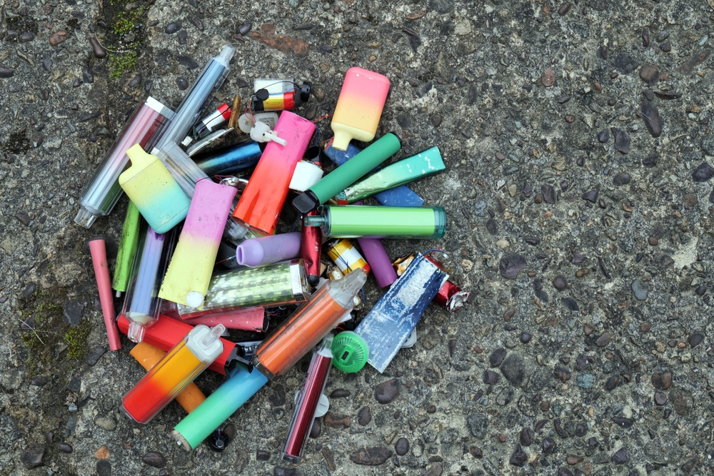 Research from Material Focus says more than nine out of 10 vape producers and retailers do not provide recycling for single-use e-cigarettes.